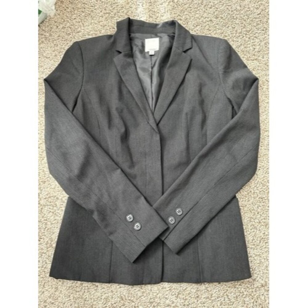Halogen Women’s Black Long Sleeve Single Stripes Blazer Jacket Size 0 Career